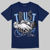 Jordan 5 Midnight Navy DopeSkill Navy T-Shirt Trust No One Graphic Streetwear