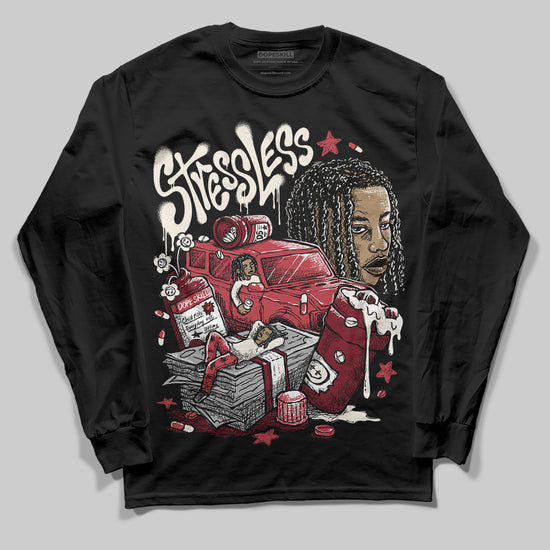 Jordan 4 “Sierra Red" DopeSkill Long Sleeve T-Shirt Stressless Graphic Streetwear - Black