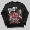 Jordan 4 “Sierra Red" DopeSkill Long Sleeve T-Shirt Stressless Graphic Streetwear - Black