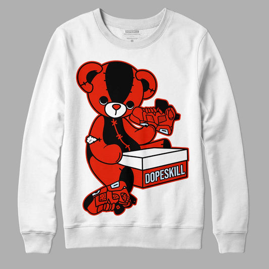 Jordan 6 Retro Toro Bravo DopeSkill Sweatshirt Sneakerhead BEAR Graphic Streetwear - White