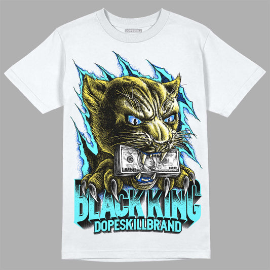 Jordan 5 Aqua DopeSkill T-Shirt Black King Graphic Streetwear - White 