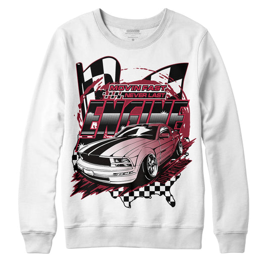 Jordan 1 Retro High '85 OG Metallic Burgundy DopeSkill Sweatshirt ENGINE Tshirt Graphic Streetwear - White