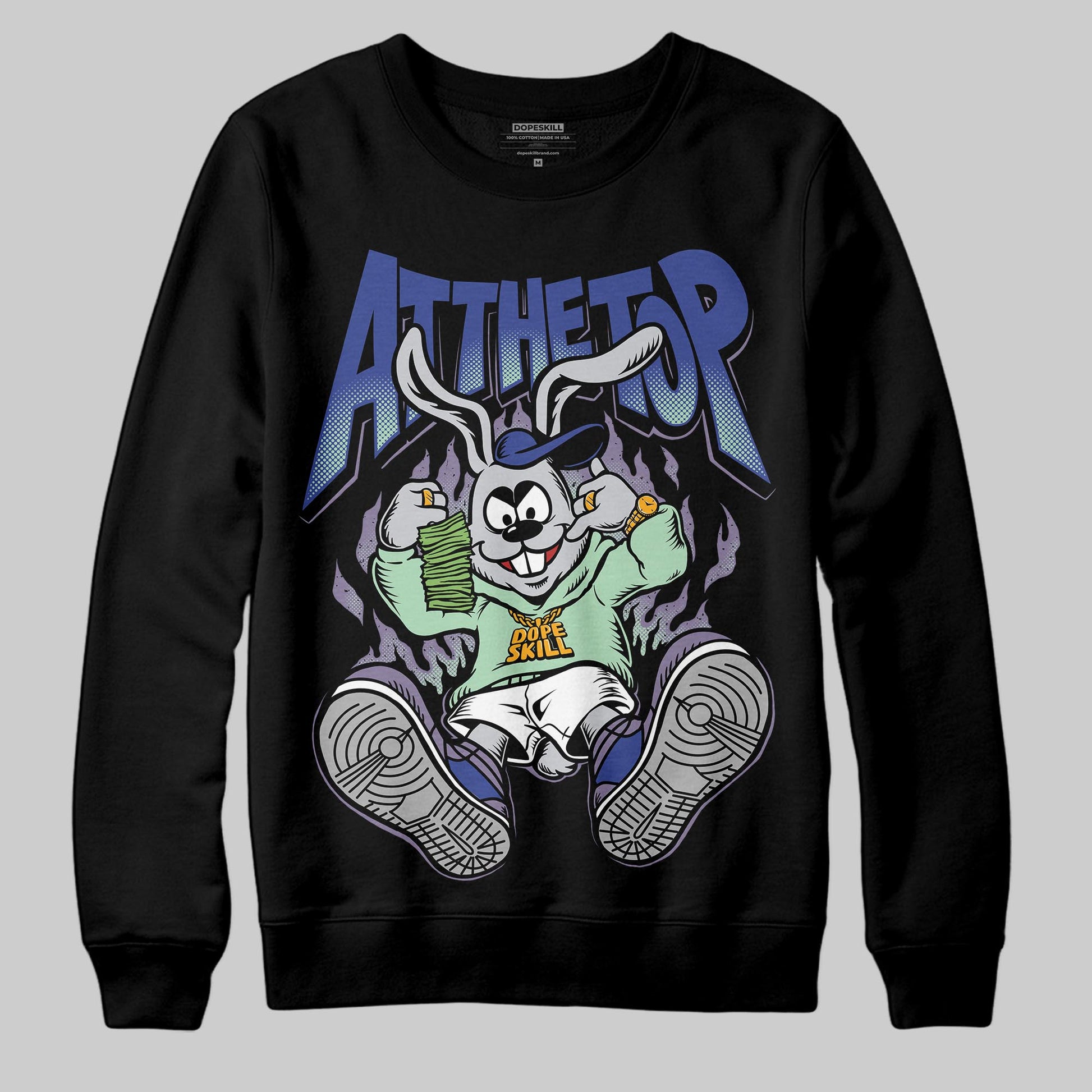 Jordan 1 Retro Low OG Zion Williamson Voodoo Alternate DopeSkill Sweatshirt At The Top Graphic Streetwear - Black