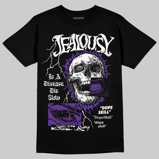 PURPLE Sneakers DopeSkill T-Shirt Jealousy Graphic Streetwear - Black