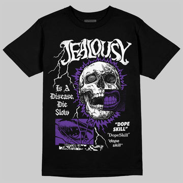 PURPLE Sneakers DopeSkill T-Shirt Jealousy Graphic Streetwear - Black