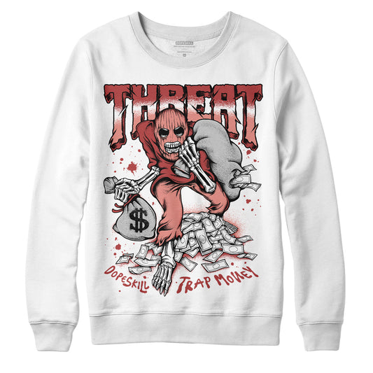 Jordan 13 “Dune Red” DopeSkill Sweatshirt Threat Graphic Streetwear - White
