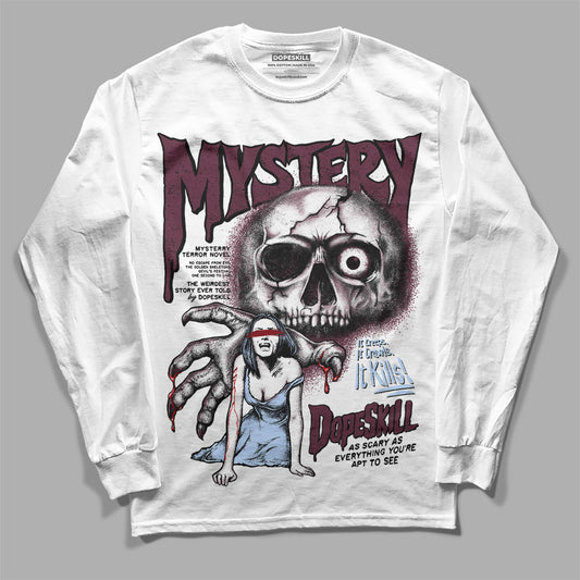 Jordan 5 Retro Burgundy (2023) DopeSkill Long Sleeve T-Shirt Mystery Ghostly Grasp Graphic Streetwear - White 