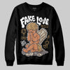 Jordan 5 “Earth/Metallic Gold” DopeSkill Sweatshirt False Love Graphic Streetwear - Black