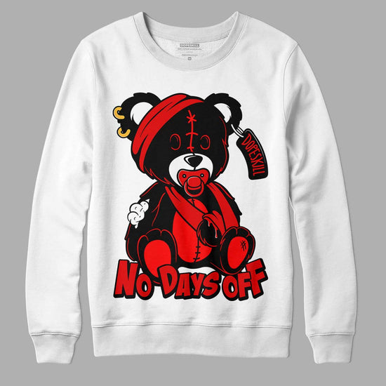 Jordan 1 Retro High OG "Satin Bred" DopeSkill Sweatshirt Hurt Bear Graphic Streetwear - White