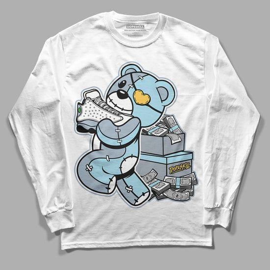 Jordan 13 “Blue Grey” DopeSkill Long Sleeve T-Shirt Bear Steals Sneaker Graphic Streetwear - White 