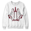 Jordan 1 Retro High '85 OG Metallic Burgundy DopeSkill Sweatshirt Breathe Graphic Streetwear - White