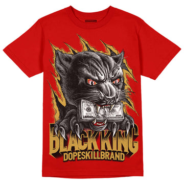 Red Sneakers DopeSkill Red T-shirt Black King Graphic Streetwear