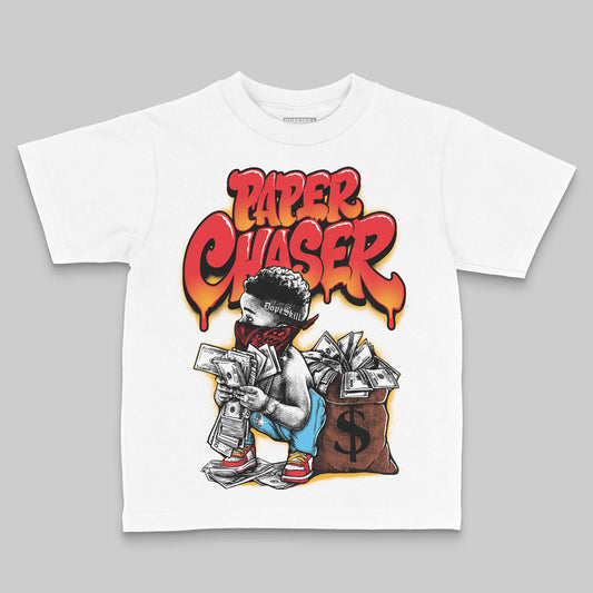 Red Sneakers DopeSkill Toddler Kids T-shirt Paper Chaser Boy Graphic Streetwear - White