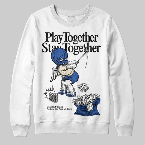 Jordan 1 Low Travis Scott x Fragment DopeSkill Sweatshirt Play together, Stay together Graphic Streetwear - White