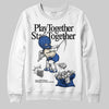 Jordan 1 Low Travis Scott x Fragment DopeSkill Sweatshirt Play together, Stay together Graphic Streetwear - White