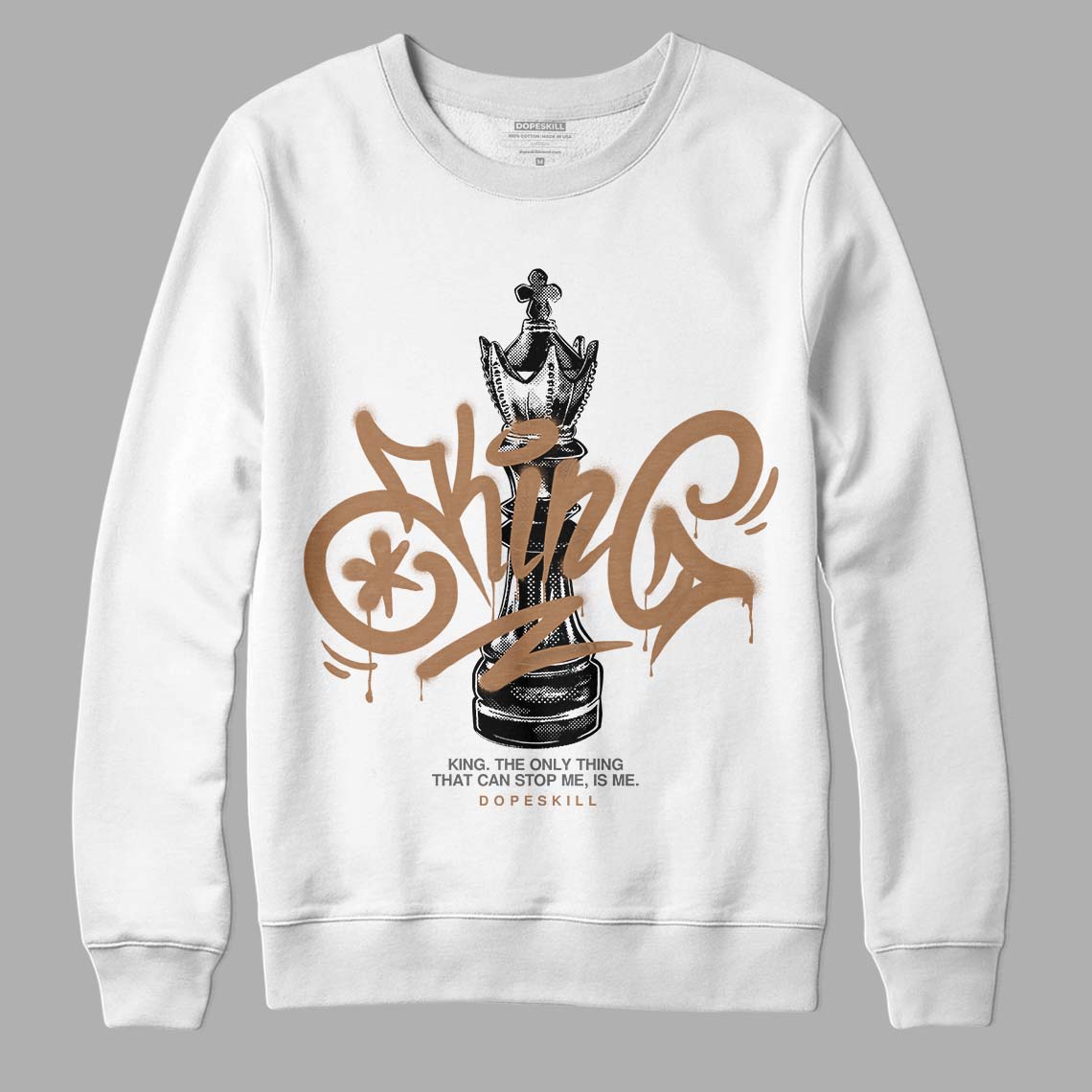 Jordan 6 WMNS Gore-Tex Brown Kelp DopeSkill Sweatshirt King Chess Graphic Streetwear - White