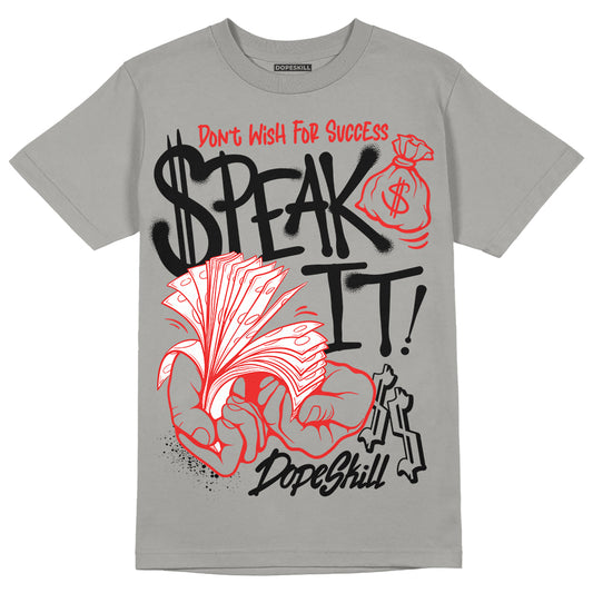 Grey Sneakers DopeSkill Grey T-Shirt Speak It Graphic Streetwear