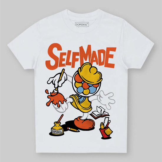 Yellow Sneakers DopeSkill Toddler Kids T-shirt Self Made Graphic Streetwear - White