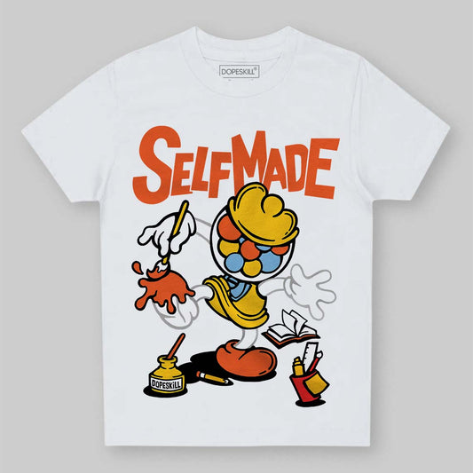 Yellow Sneakers DopeSkill Toddler Kids T-shirt Self Made Graphic Streetwear - White