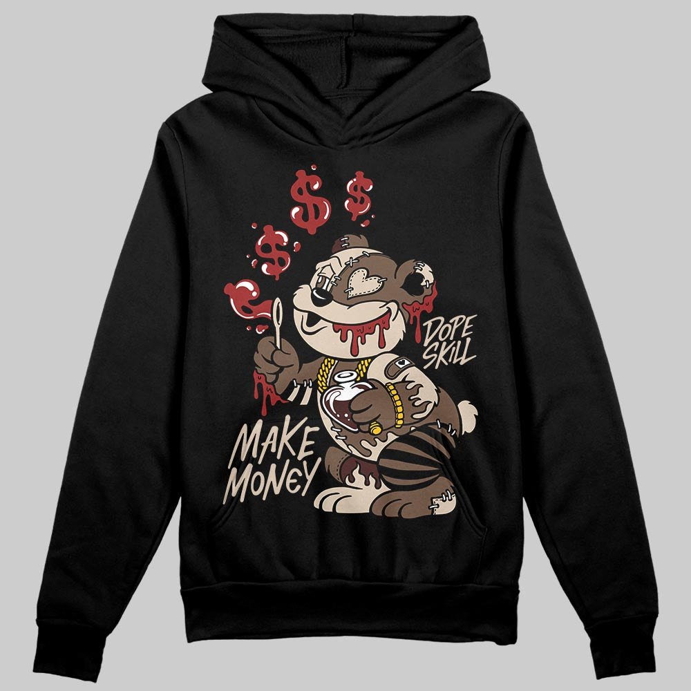 A Ma Maniére x Air Jordan 4 “Dark Mocha” DopeSkill Hoodie Sweatshirt Make Money Graphic Streetwear - black