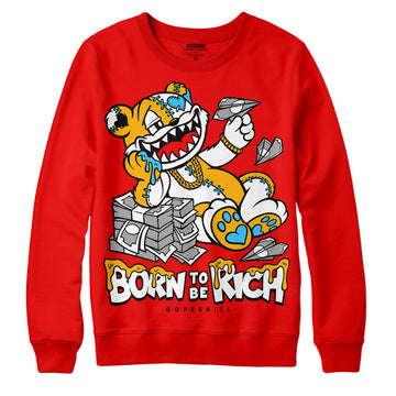 Red Sneakers DopeSkill Sweatshirt Born To Be Rich Graphic Streetwear