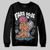Jordan 3 GS “Denim/Pink Glow” DopeSkill Sweatshirt False Love Graphic Streetwear - Black