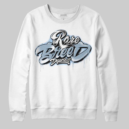 Jordan 40 “Blue Suede” DopeSkill Sweatshirt Rare Breed Type Graphic Streetwear - White