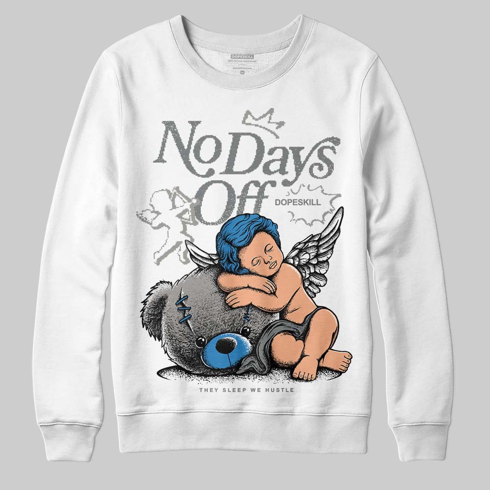 Jordan 9 Cool Grey DopeSkill Sweatshirt New No Days Off Graphic Streetwear - White