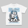 Jordan 14 Retro Black and University Blue DopeSkill Toddler Kids T-shirt Real Lover Graphic Streetwear - White