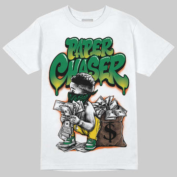Green Sneakers DopeSkill T-Shirt Paper Chaser Boy Graphic Streetwear - White