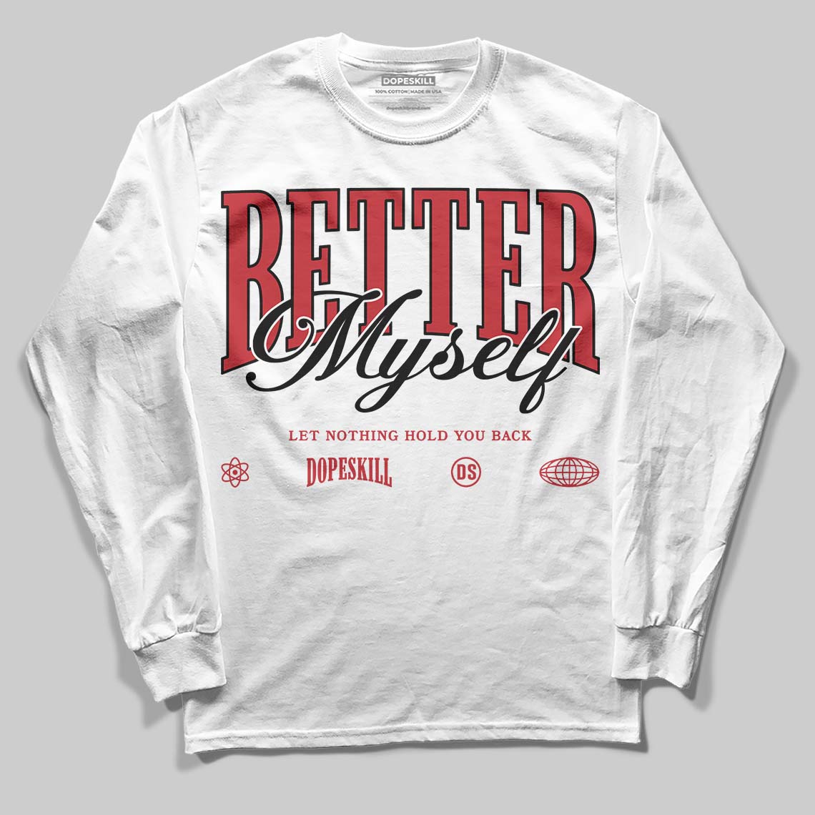 Jordan 14 Retro Ferrari (2025) DopeSkill Long Sleeve T-Shirt Better Myself Graphic Streetwear - White