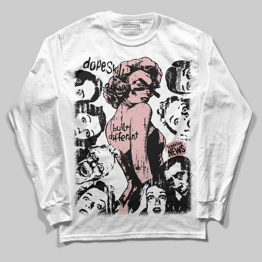 Jordan 40 “Dusty Rose” DopeSkill Long Sleeve T-Shirt Built Different Graphic Streetwear - White 