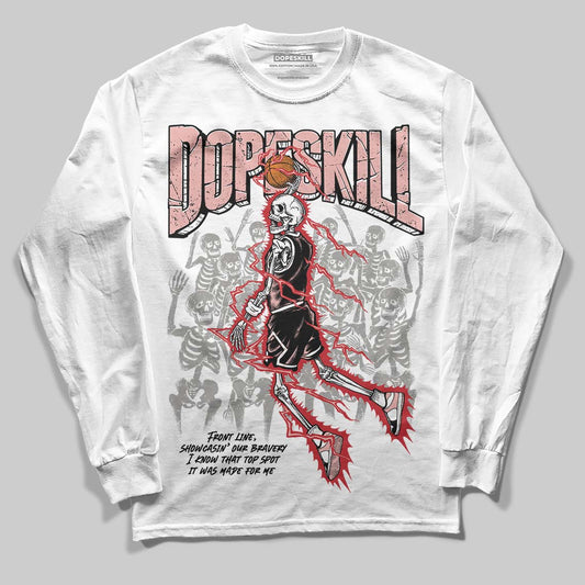Jordan 1 Low OG “Rust Pink” DopeSkill Long Sleeve T-Shirt Thunder Dunk Graphic Streetwear - White