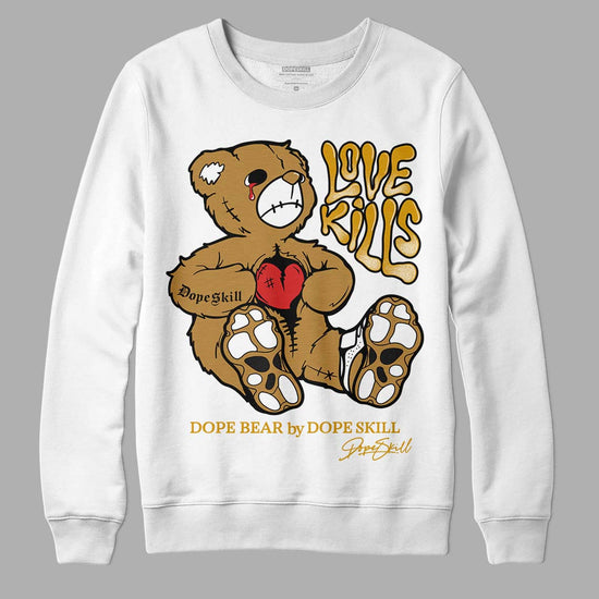 Jordan 13 Wheat 2023 DopeSkill Sweatshirt Love Kills Graphic Streetwear - White