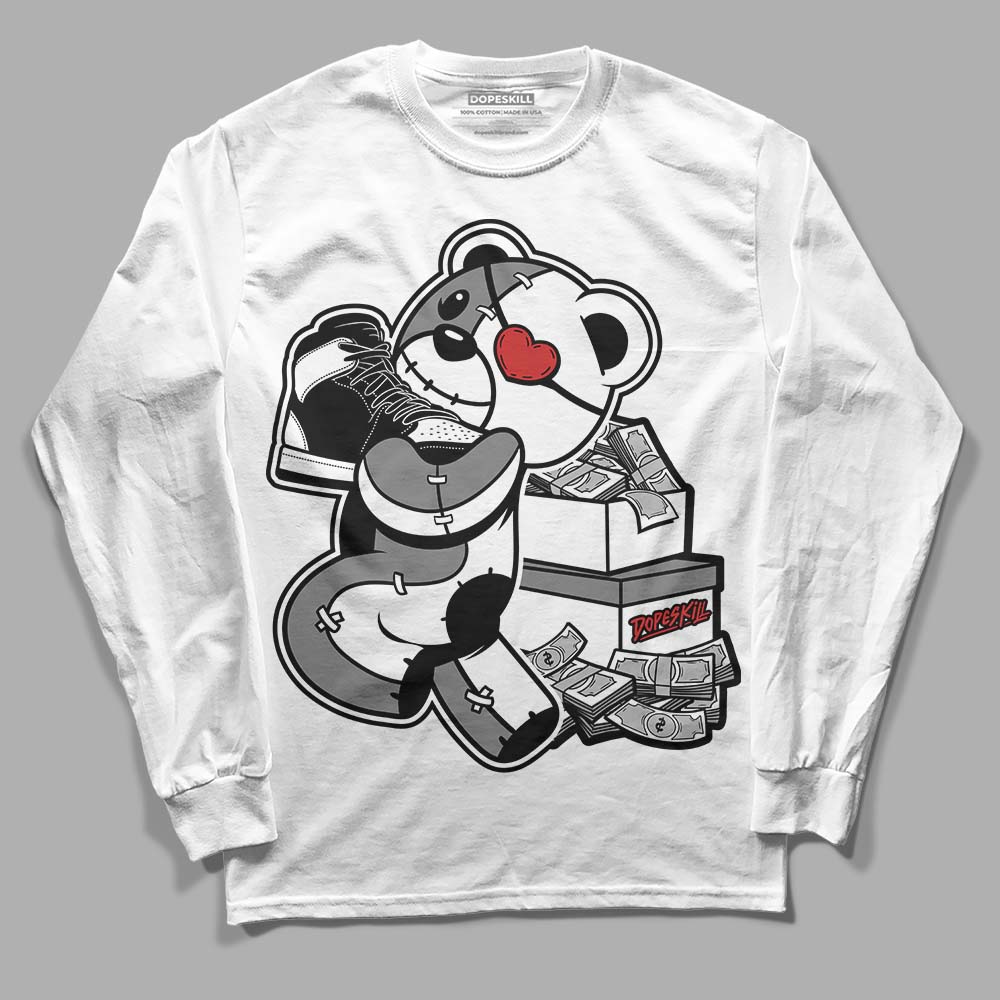 Jordan 1 High OG “Black/White” DopeSkill Long Sleeve T-Shirt Bear Steals Sneaker Graphic Streetwear - White 