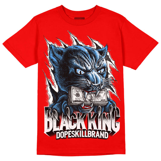 Jordan 11 Retro Cherry DopeSkill Varsity Red T-Shirt Black King Graphic Streetwear