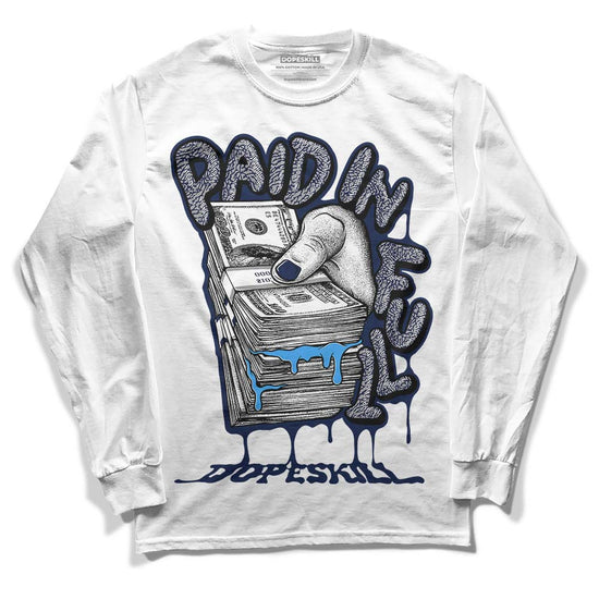 Jordan Spiz’ike Low “White/Obsidian” DopeSkill Long Sleeve T-Shirt Paid In Full Graphic Streetwear - White