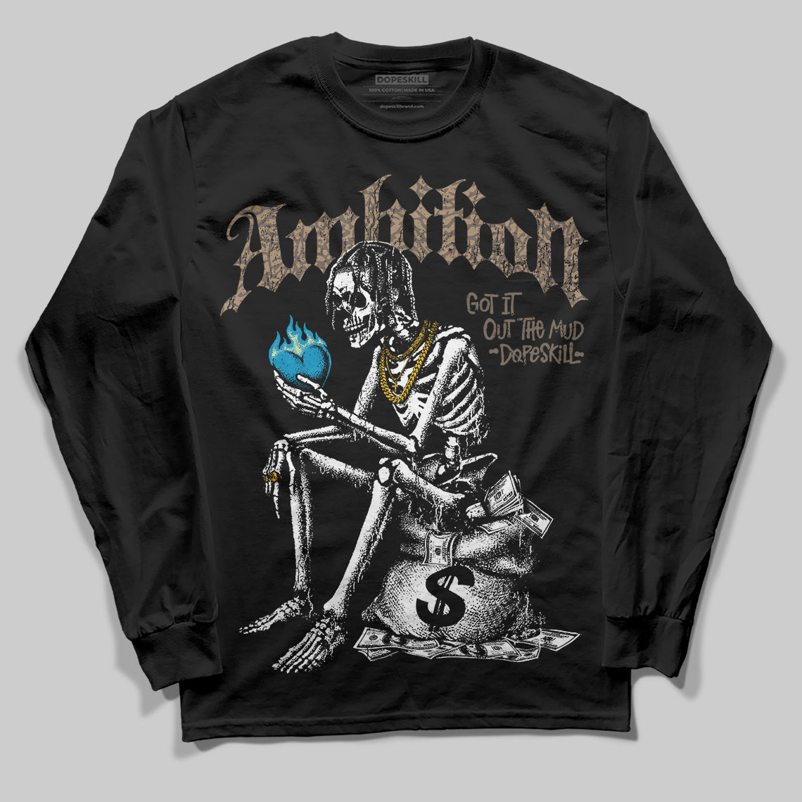 Jordan 3 GS “We Outside” DopeSkill Long Sleeve T-Shirt Ambition Graphic Streetwear - black