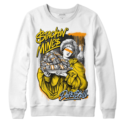 Jordan 6 “Yellow Ochre” DopeSkill Sweatshirt Stackin Mines Graphic Streetwear - White