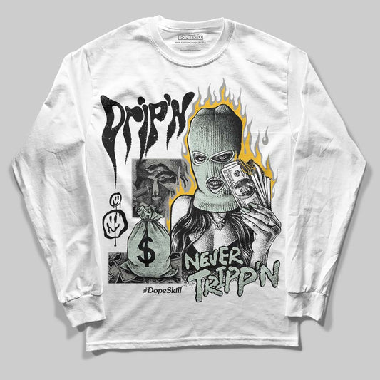 Jordan 1 Retro Low OG Year of the Snake (2025) DopeSkill Long Sleeve T-Shirt Drip'n Never Tripp'n Graphic Streetwear - White