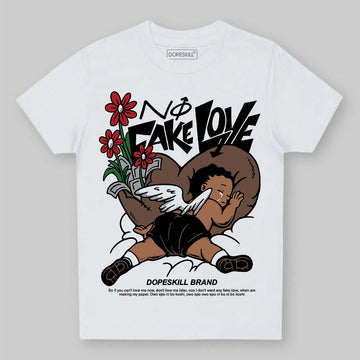 Jordan 9 'Olive' DopeSkill Toddler Kids T-shirt No Fake Love  Graphic Streetwear - White