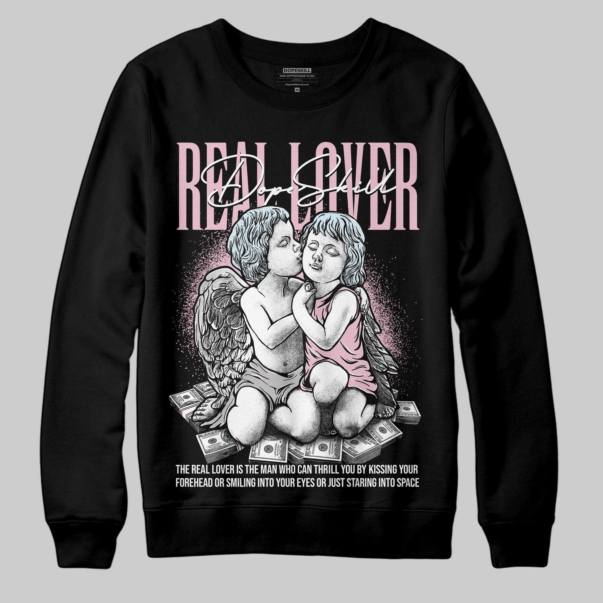 Jordan 5 OG “35th Anniversary” DopeSkill Sweatshirt Real Lover Graphic Streetwear - Black