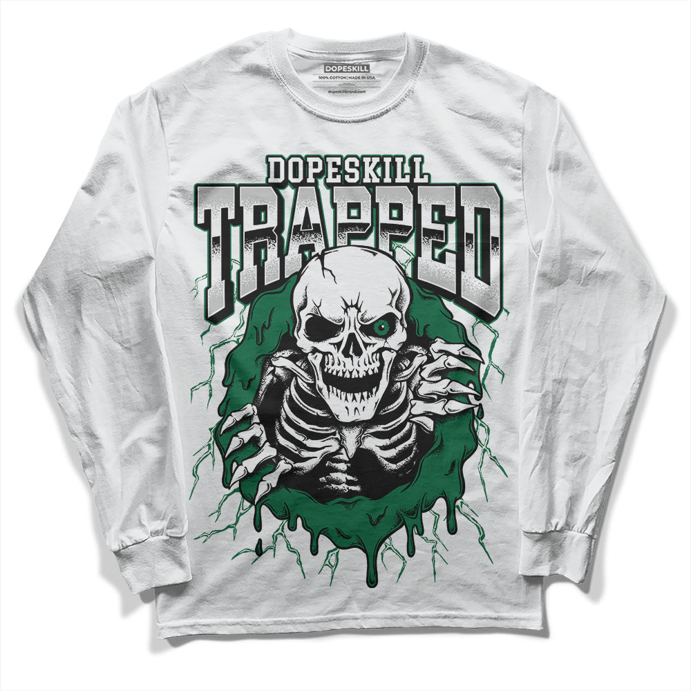 Jordan 1 Retro High OG Gorge Green DopeSkill Long Sleeve T-Shirt Trapped Halloween Graphic Streetwear - White 