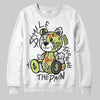 Jordan 4 GS “Light Lemon Twist” DopeSkill Sweatshirt Smile Through The Pain Graphic Streetwear - White
