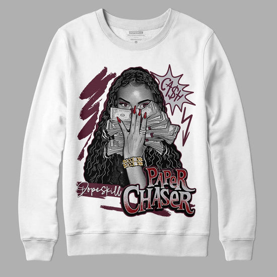 Jordan 5 Retro Burgundy (2023) DopeSkill Sweatshirt NPC Graphic Streetwear - White