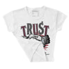 Burgundy 5s DopeSkill Women's Crop Top Trust No One Graphic