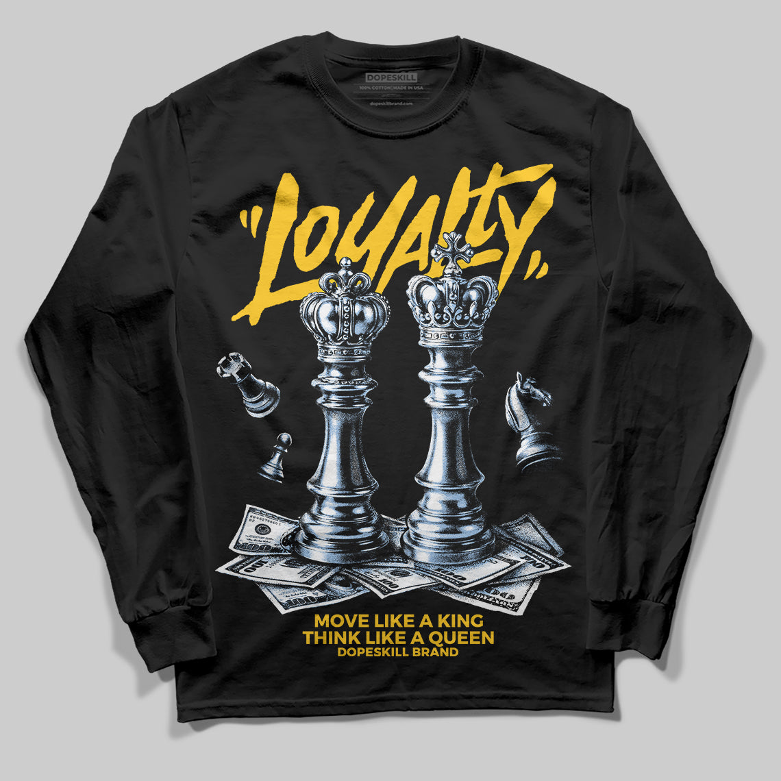 Yellow Sneakers DopeSkill Long Sleeve T-Shirt Loyalty Graphic Streetwear - Black