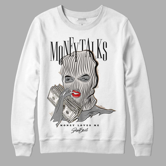 Jordan 5 SE “Sail” DopeSkill Sweatshirt Money Talks Graphic Streetwear - White