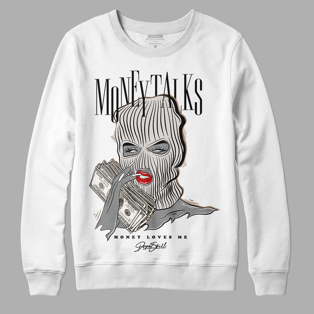 Jordan 5 SE “Sail” DopeSkill Sweatshirt Money Talks Graphic Streetwear - White