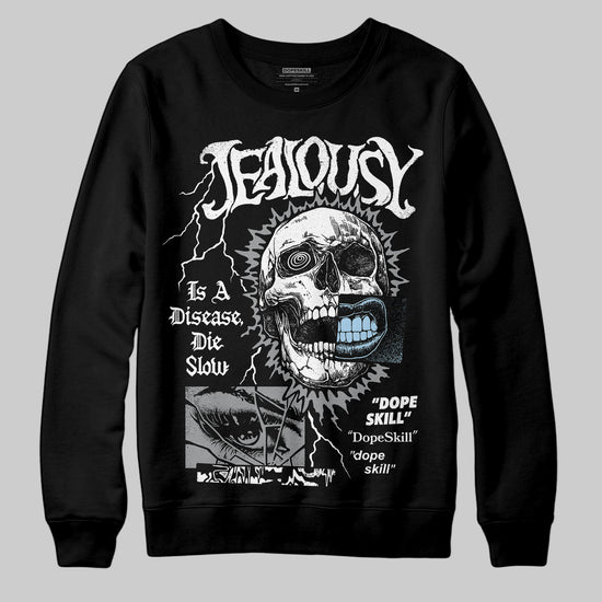 Jordan 5 Retro Wolf Grey (2026) DopeSkill Sweatshirt Jealousy Graphic Streetwear - Black